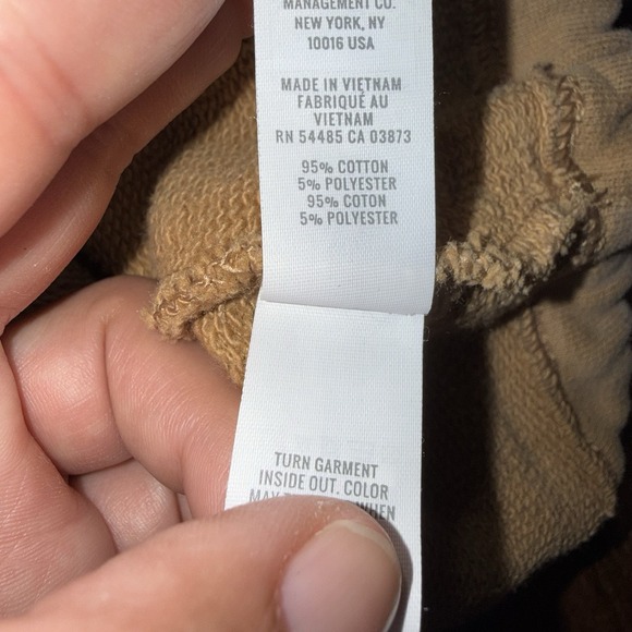 Aerie Tan Small Distressed Hokey Wide Neck Sweater Boho Women - Picture 5 of 7